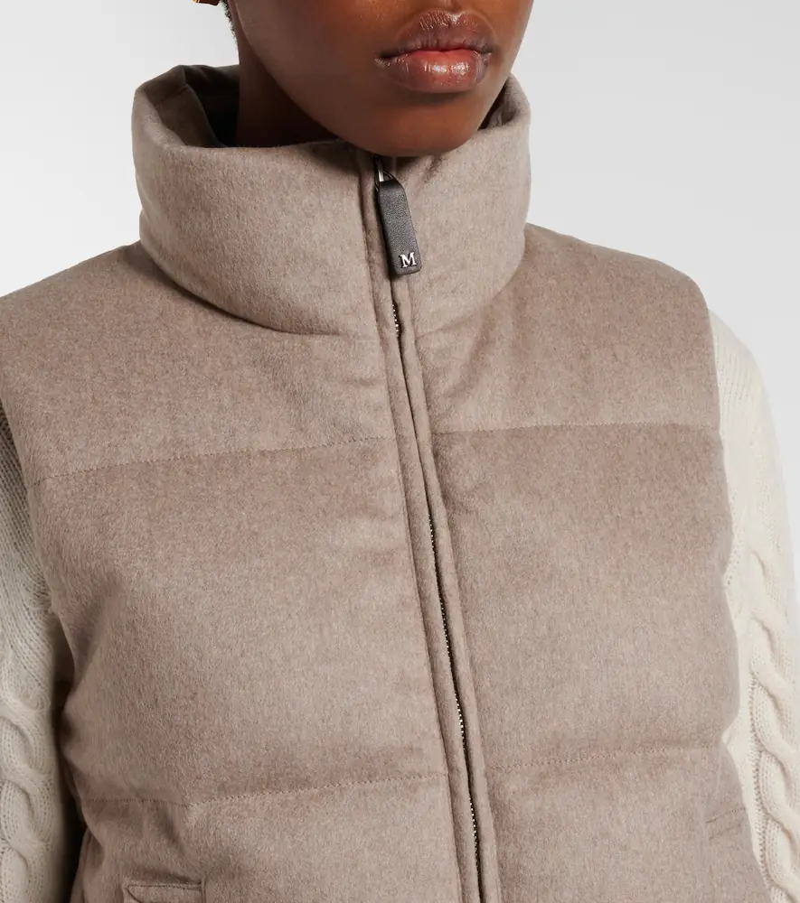 Max Mara Quilted cashmere down vest | Thumbnail 4