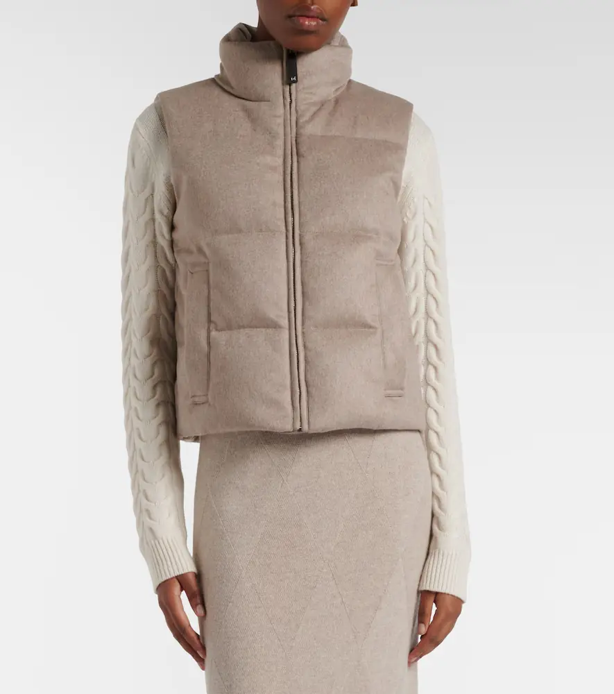 Max Mara Quilted cashmere down vest | Thumbnail 5