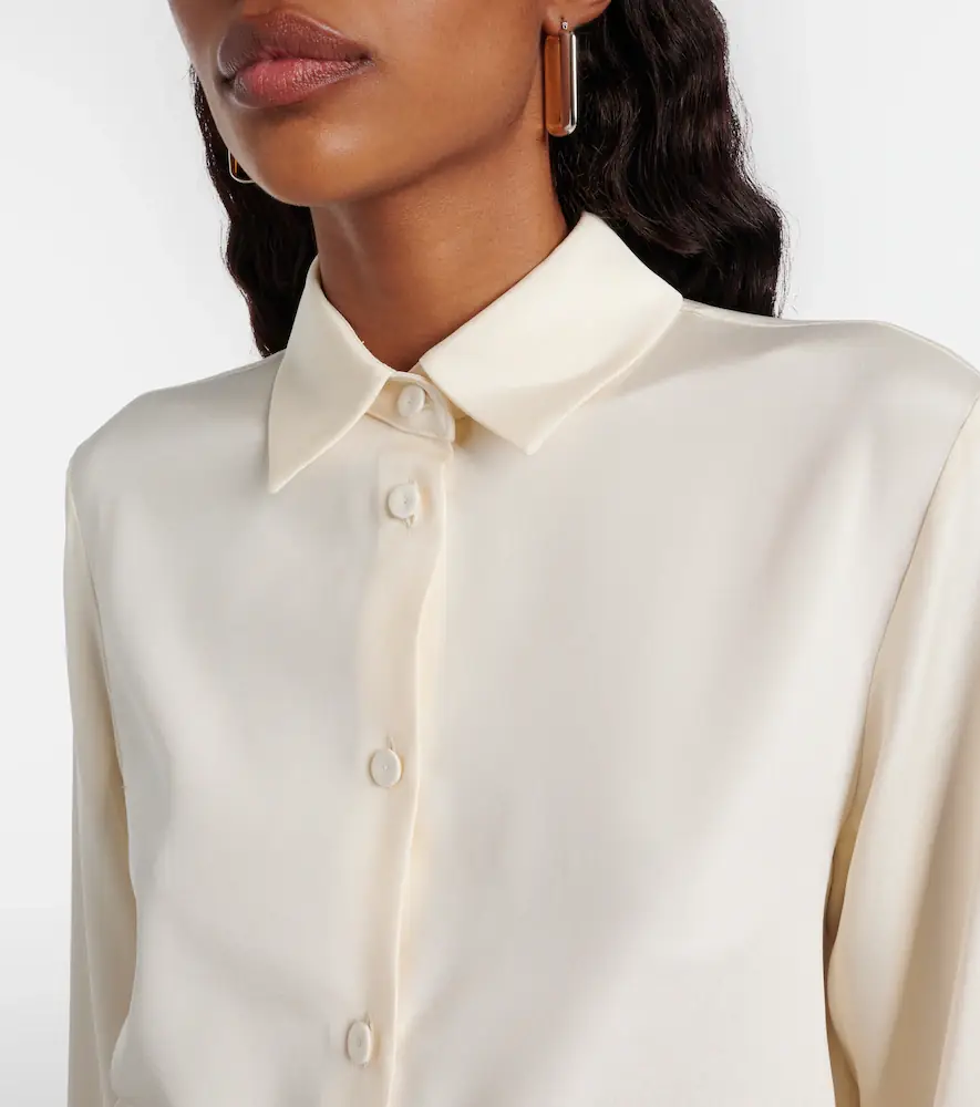 Max Mara Voliera silk-blend cady shirt | Thumbnail 4