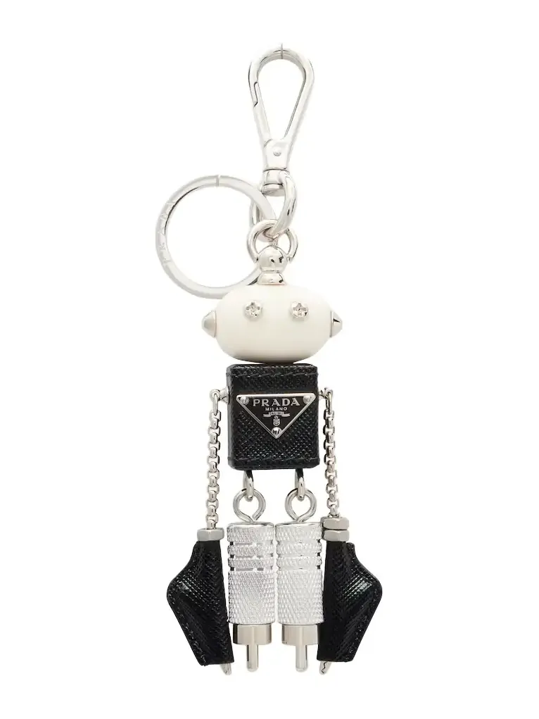 Leather bag charm