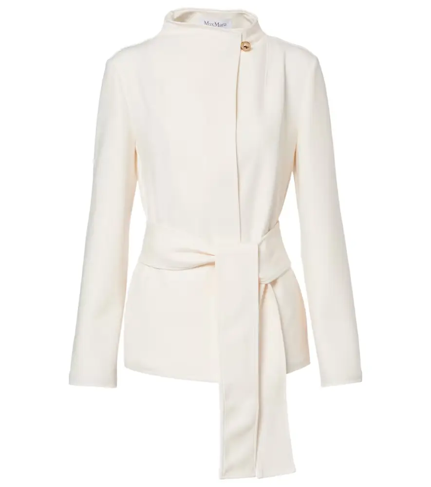 Talamo belted jersey jacket