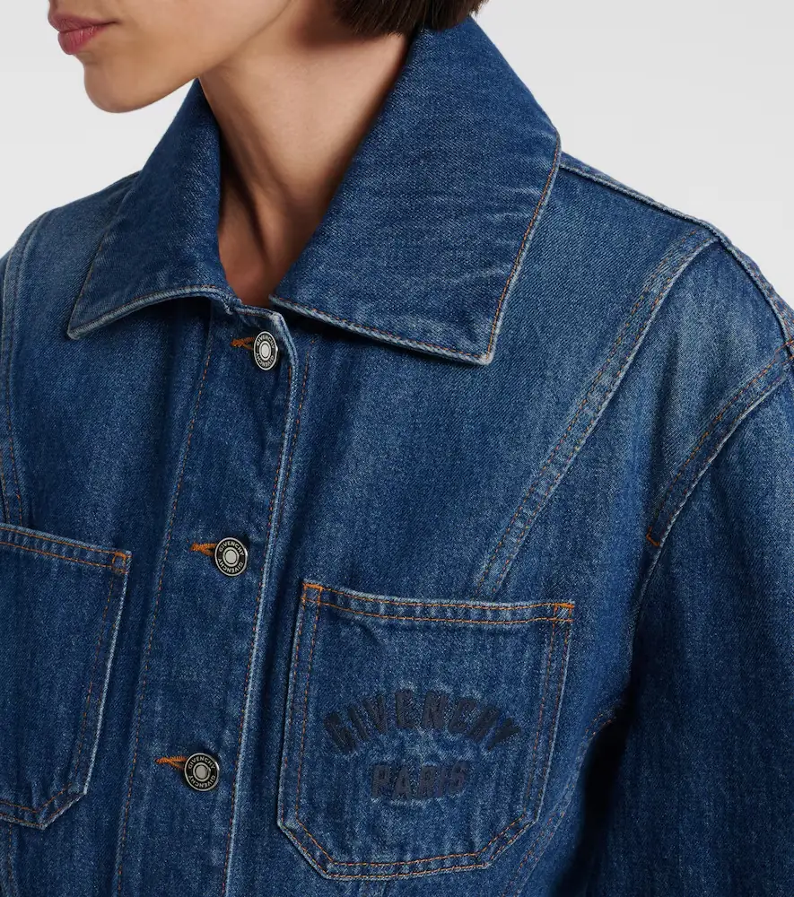 Givenchy Cocoon cropped denim jacket | Thumbnail 3 Givenchy Cocoon cropped denim jacket | Thumbnail 3