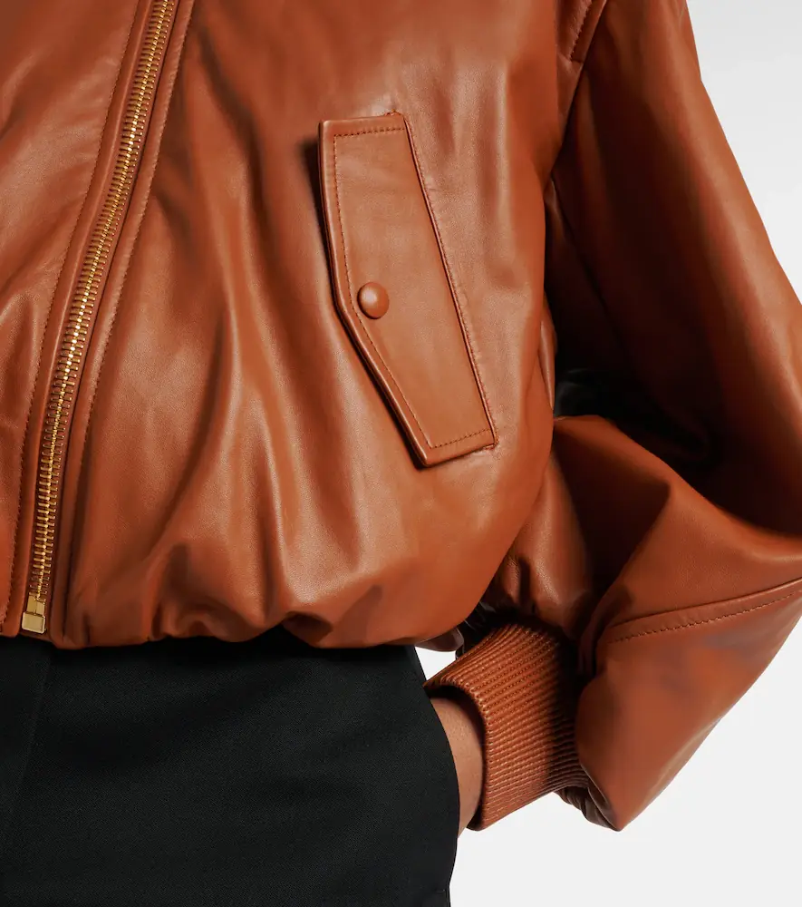 Givenchy Cocoon cropped leather bomber jacket | Thumbnail 4 Givenchy Cocoon cropped leather bomber jacket | Thumbnail 4