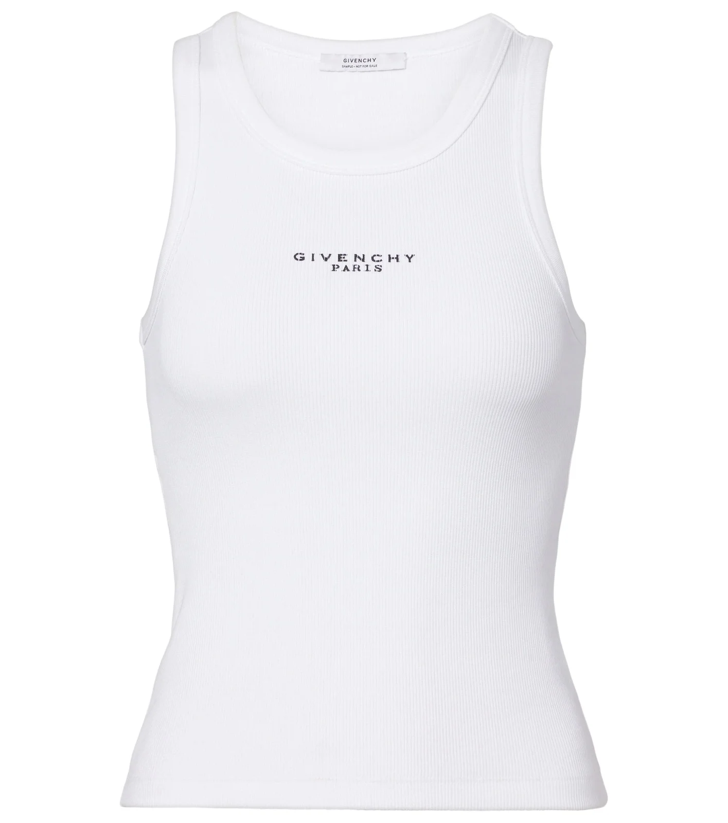 Logo ribbed-knit cotton jersey tank top Logo ribbed-knit cotton jersey tank top