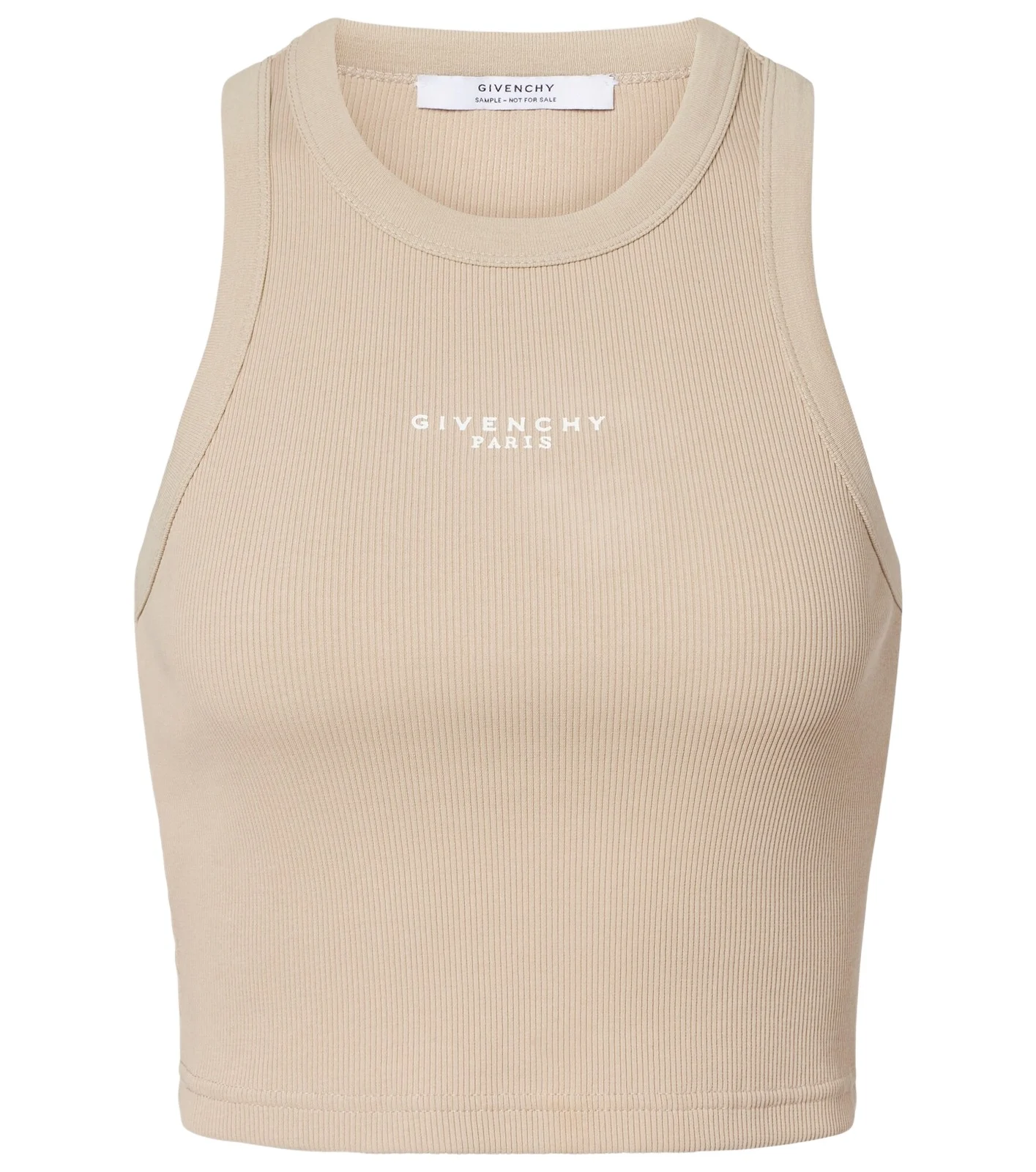 Givenchy Logo cropped cotton jersey tank top
