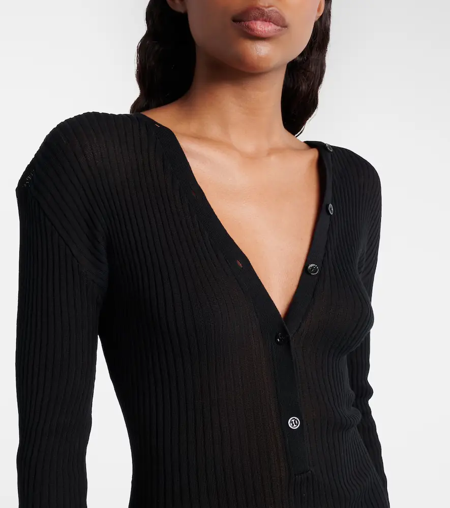 Mugler Ribbed-knit cotton romper | Thumbnail 4 Mugler Ribbed-knit cotton romper | Thumbnail 4