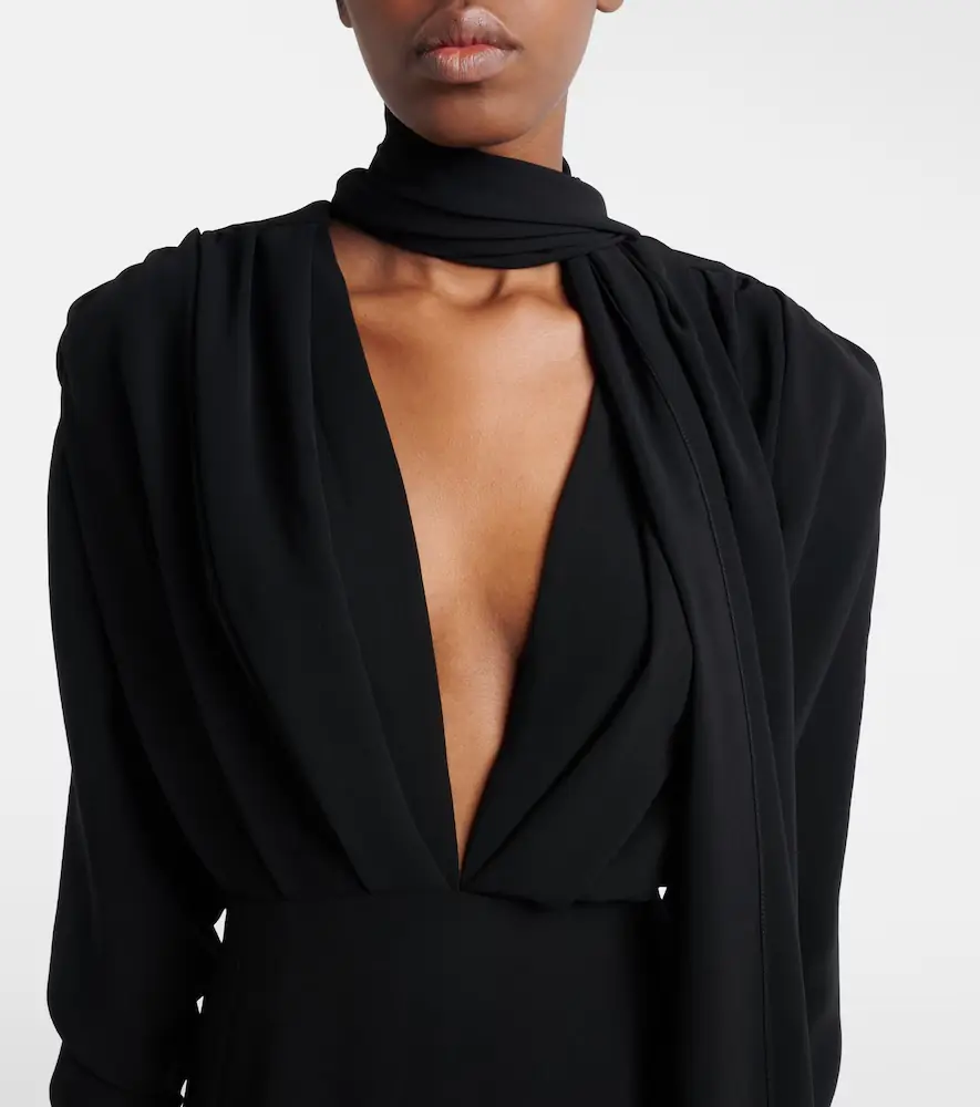 Mugler Crêpe midi dress | Thumbnail 3