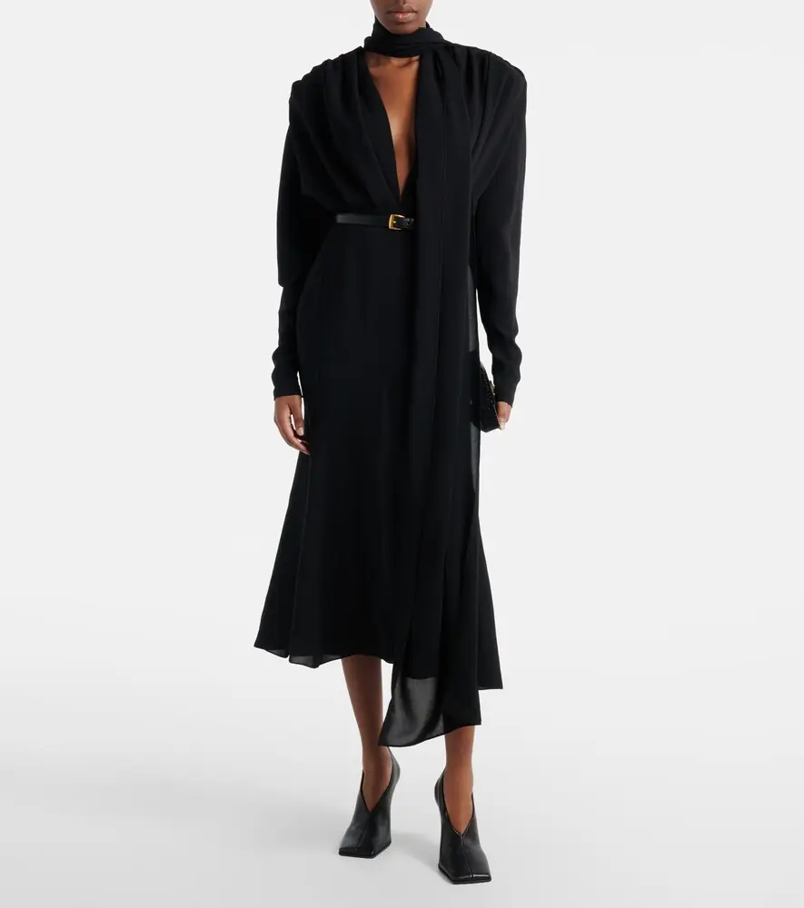 Mugler Crêpe midi dress | Thumbnail 5