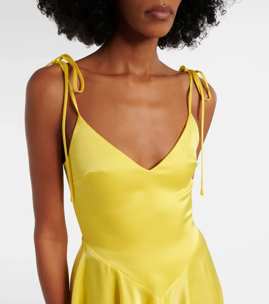 David Koma Asymmetric draped satin minidress | Thumbnail 4