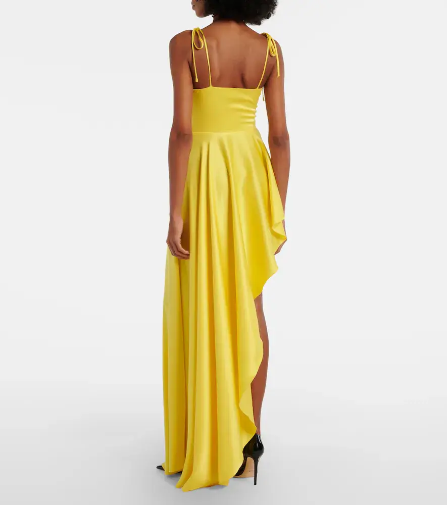 David Koma Asymmetric draped satin minidress | Thumbnail 5
