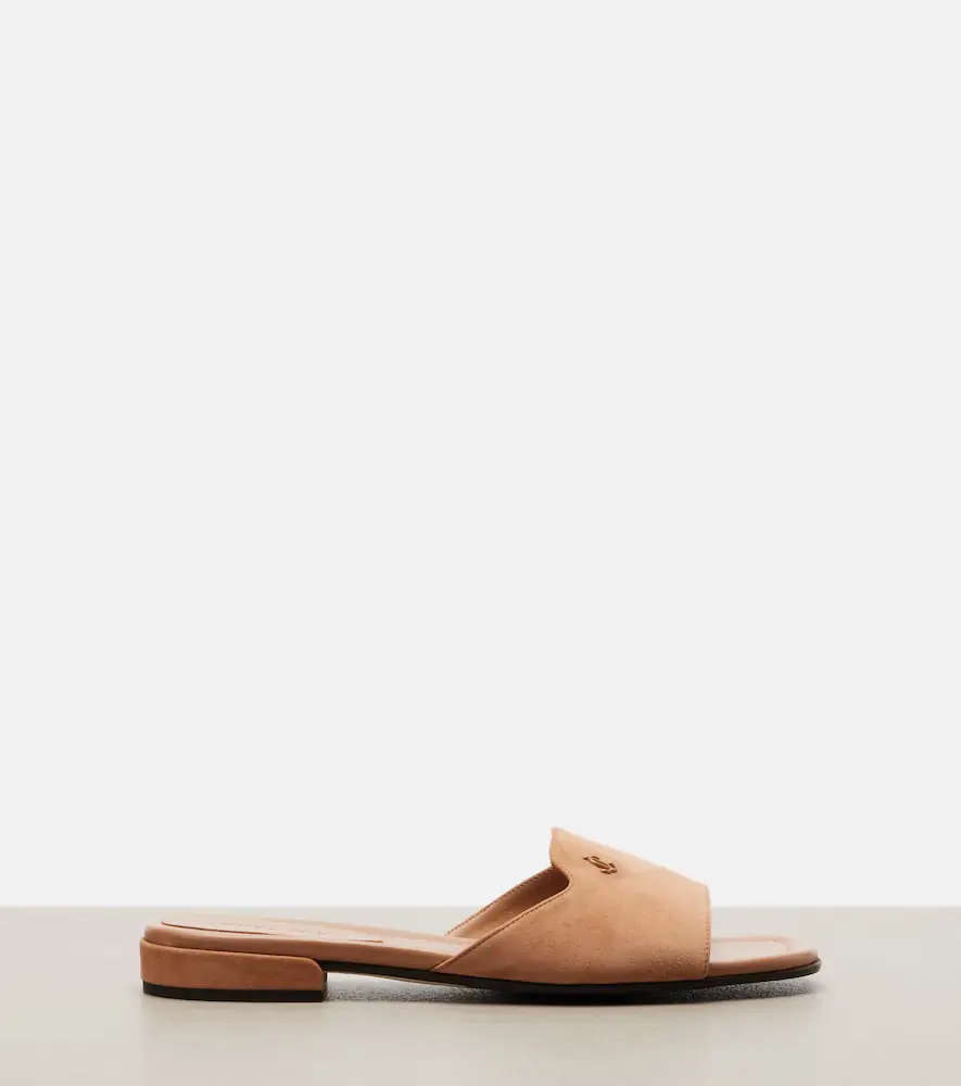 Jimmy Choo Dina suede slides | Thumbnail 4 Jimmy Choo Dina suede slides | Thumbnail 4