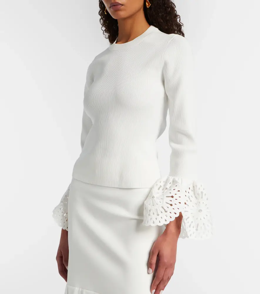 Simkhai Ferrera broderie anglaise ribbed-knit top | Thumbnail 6 Simkhai Ferrera broderie anglaise ribbed-knit top | Thumbnail 6