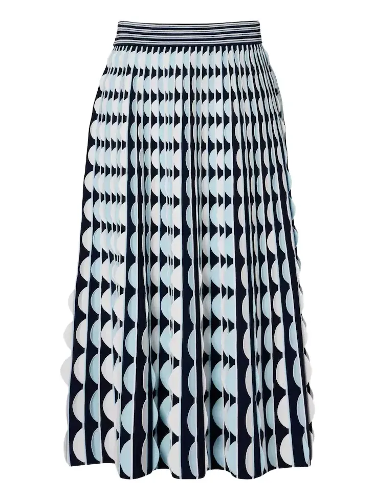 Micah knitted scalloped midi skirt