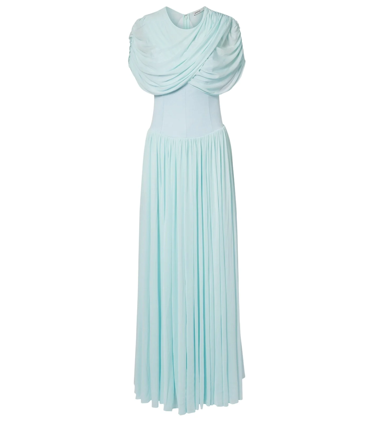 Draped pleated gown