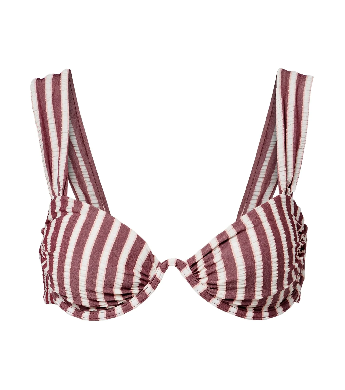 Simkhai Anniston striped bikini top