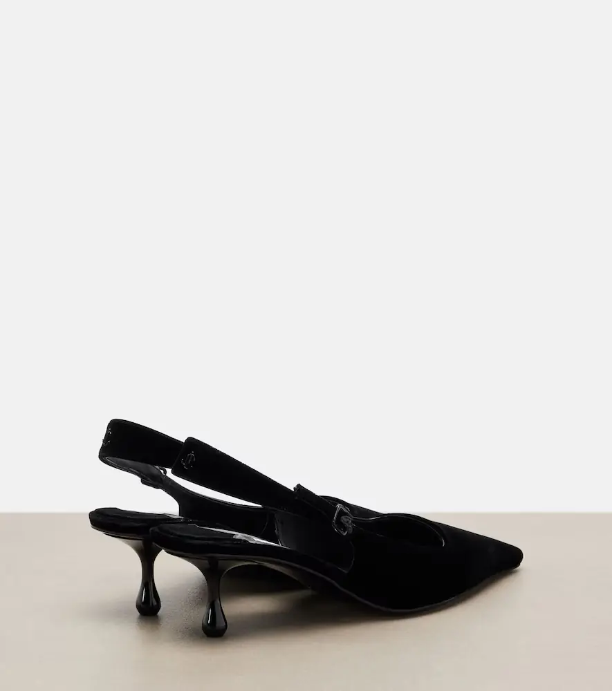 Jimmy Choo Amel velvet slingback pumps | Thumbnail 2 Jimmy Choo Amel velvet slingback pumps | Thumbnail 2