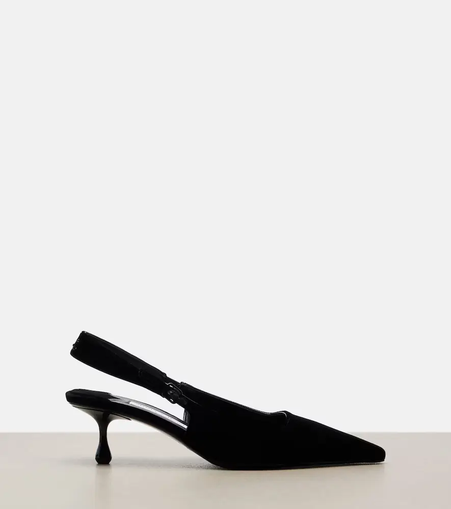 Jimmy Choo Amel velvet slingback pumps | Thumbnail 3 Jimmy Choo Amel velvet slingback pumps | Thumbnail 3