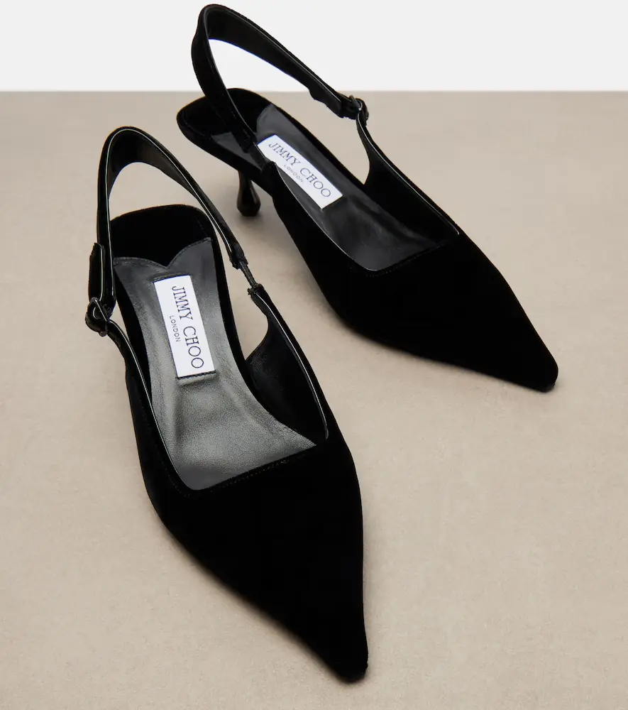 Jimmy Choo Amel velvet slingback pumps | Thumbnail 4 Jimmy Choo Amel velvet slingback pumps | Thumbnail 4