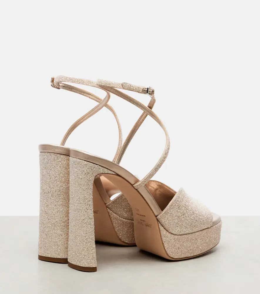 Jimmy Choo Karli 125 glitter platform sandals | Thumbnail 3 Jimmy Choo Karli 125 glitter platform sandals | Thumbnail 3