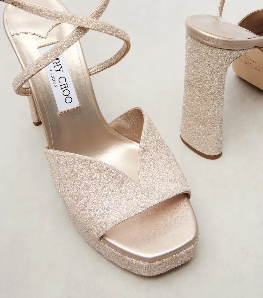 Jimmy Choo Karli 125 glitter platform sandals | Thumbnail 4 Jimmy Choo Karli 125 glitter platform sandals | Thumbnail 4