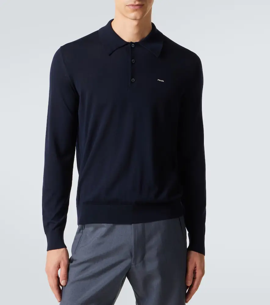 Prada Virgin wool polo sweater | Thumbnail 2