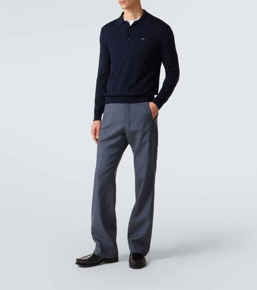 Prada Virgin wool polo sweater | Thumbnail 4