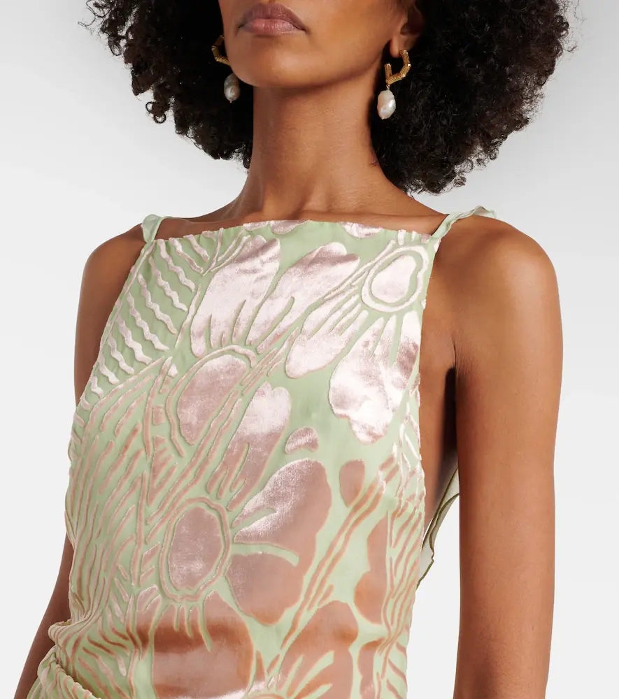 SIR. Ventura floral velvet and mesh minidress | Thumbnail 2