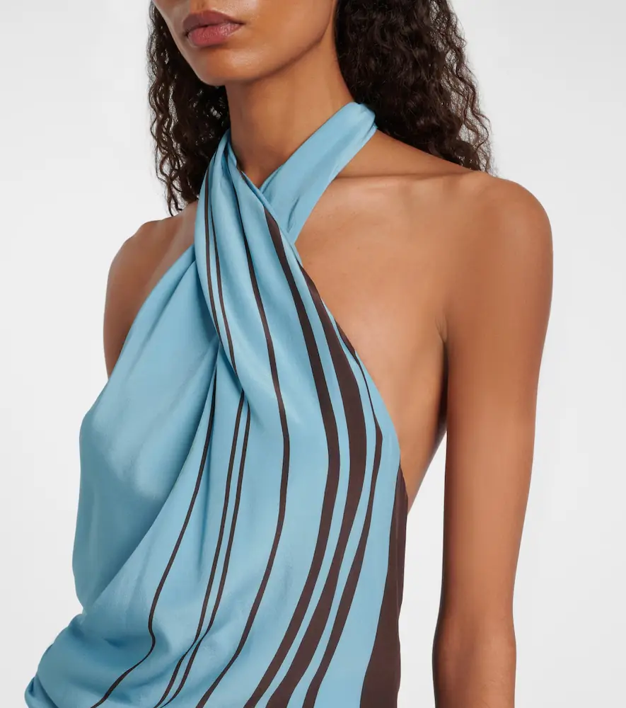 SIR. Rioja striped silk crêpe maxi dress | Thumbnail 2
