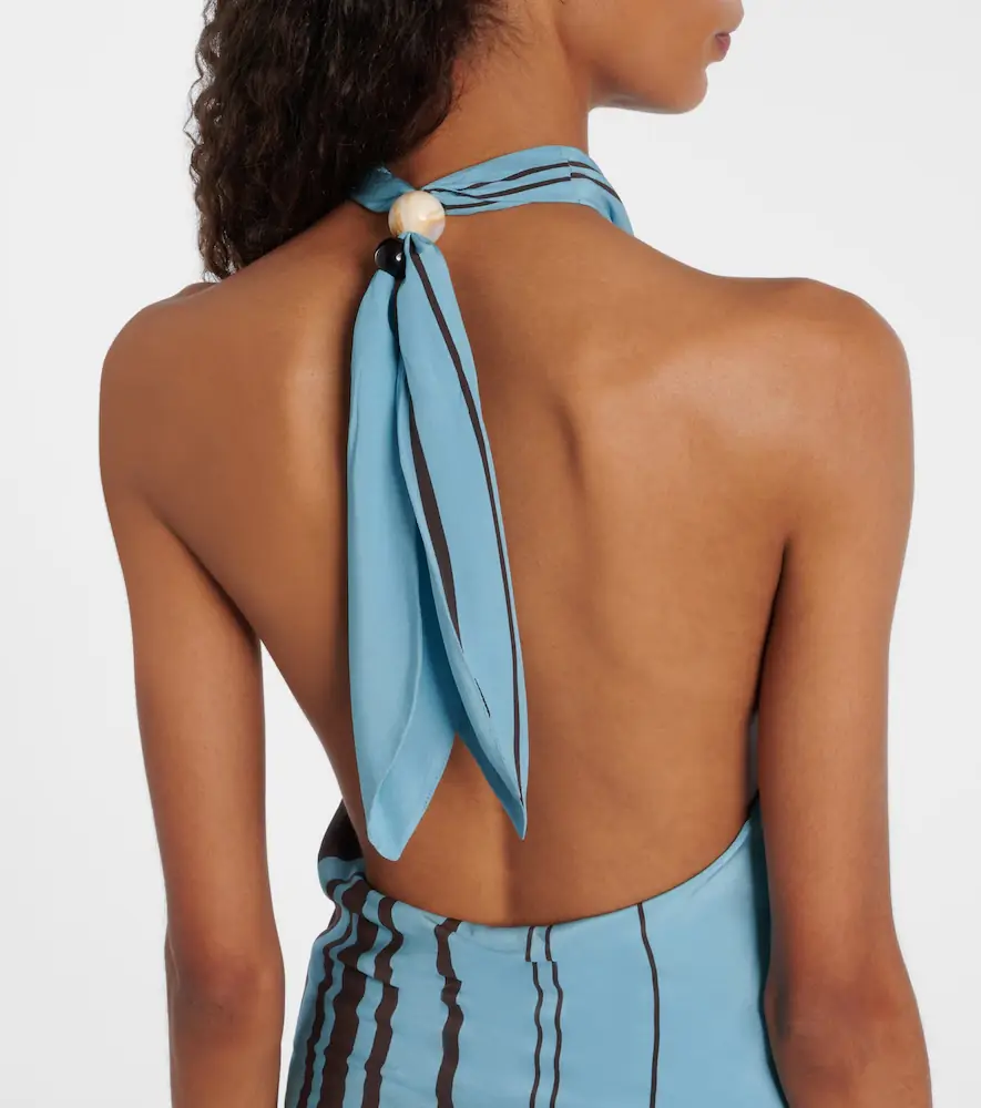 SIR. Rioja striped silk crêpe maxi dress | Thumbnail 5