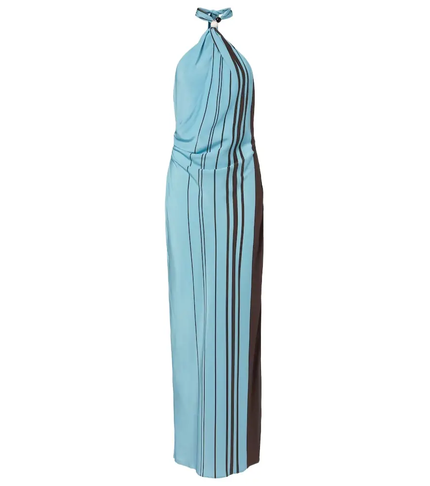 SIR Rioja striped silk crêpe maxi dress | Image 1 SIR Rioja striped silk crêpe maxi dress | Image 1