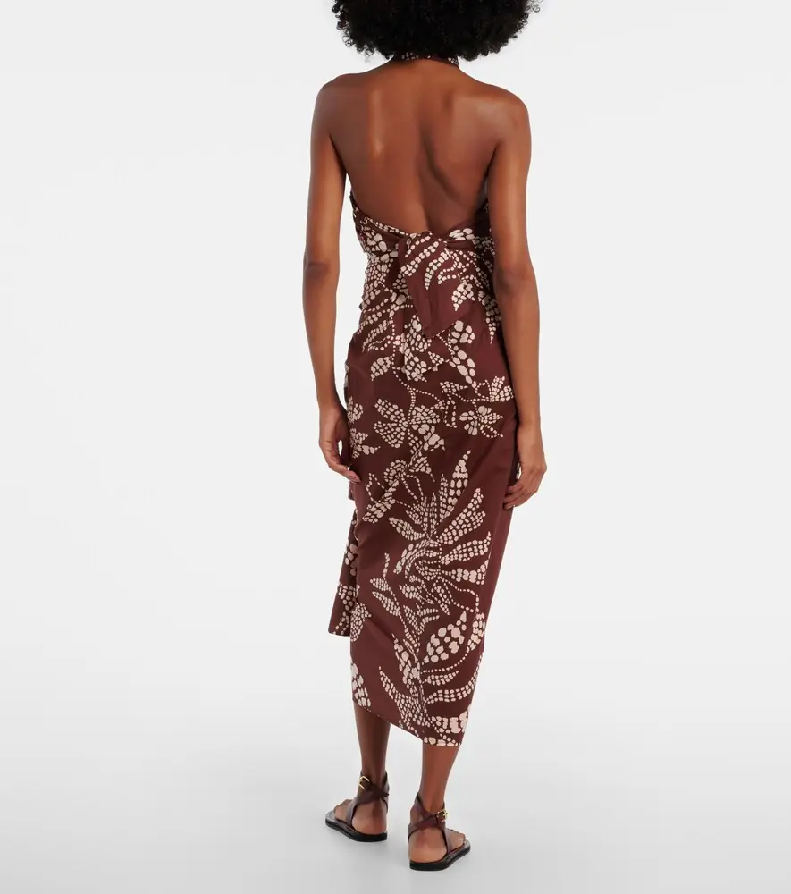 Poupette St Barth Uma printed cotton midi skirt | Thumbnail 4
