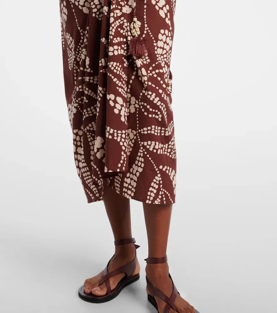 Poupette St Barth Uma printed cotton midi skirt | Thumbnail 5