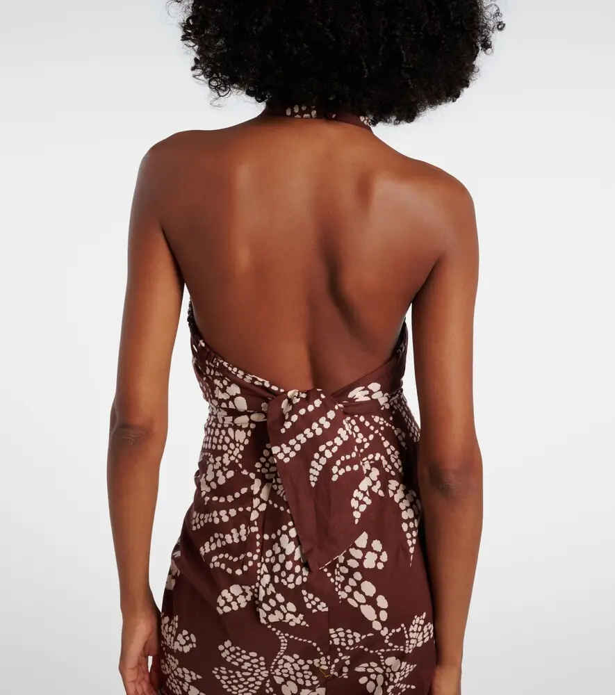 Poupette St Barth Suma printed cotton crop top | Thumbnail 5