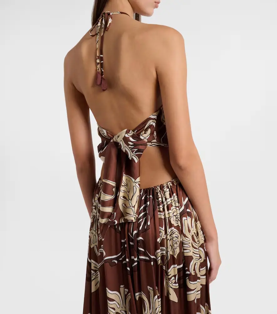 Poupette St Barth Isore printed halterneck maxi dress | Thumbnail 3