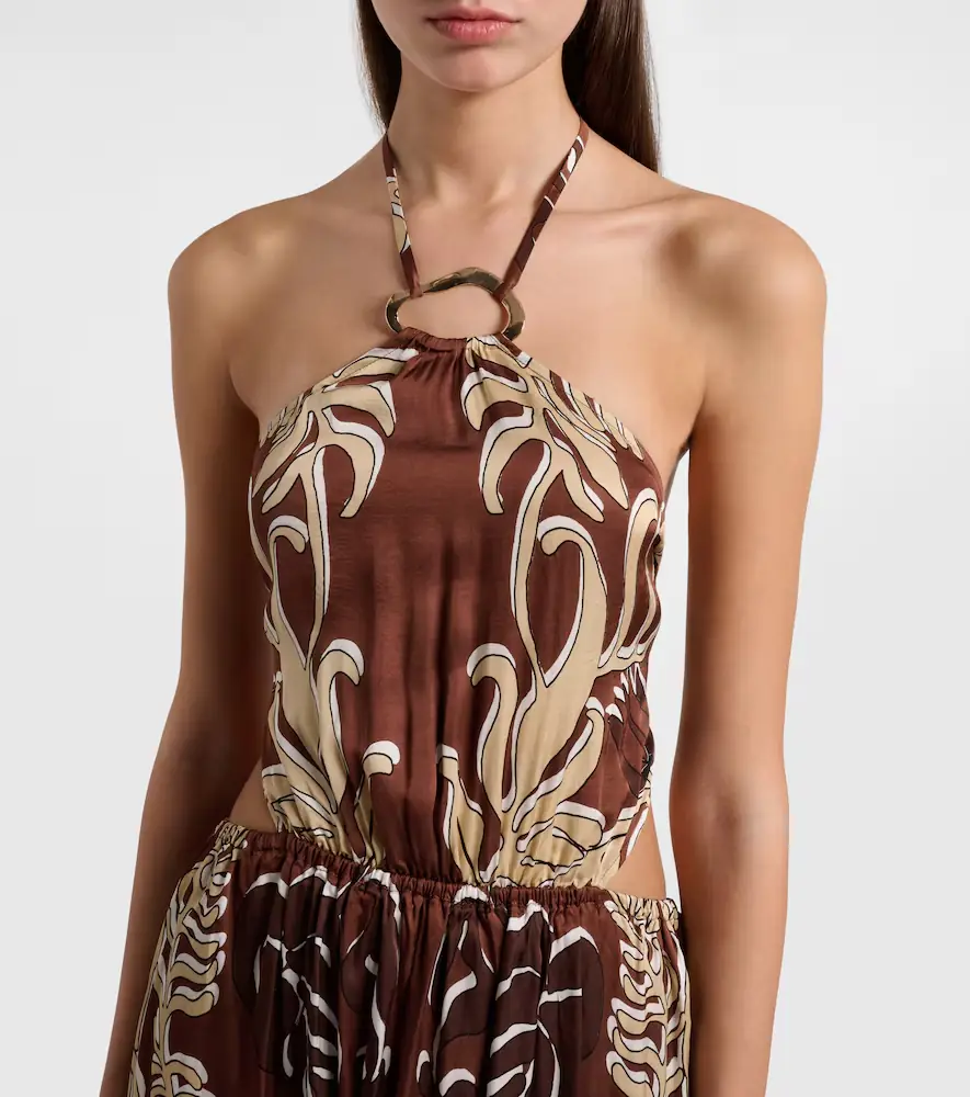 Poupette St Barth Isore printed halterneck maxi dress | Thumbnail 4