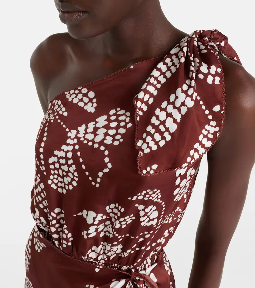 Poupette St Barth Celie printed one-shoulder minidress | Thumbnail 2