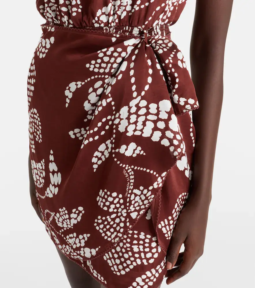 Poupette St Barth Celie printed one-shoulder minidress | Thumbnail 5