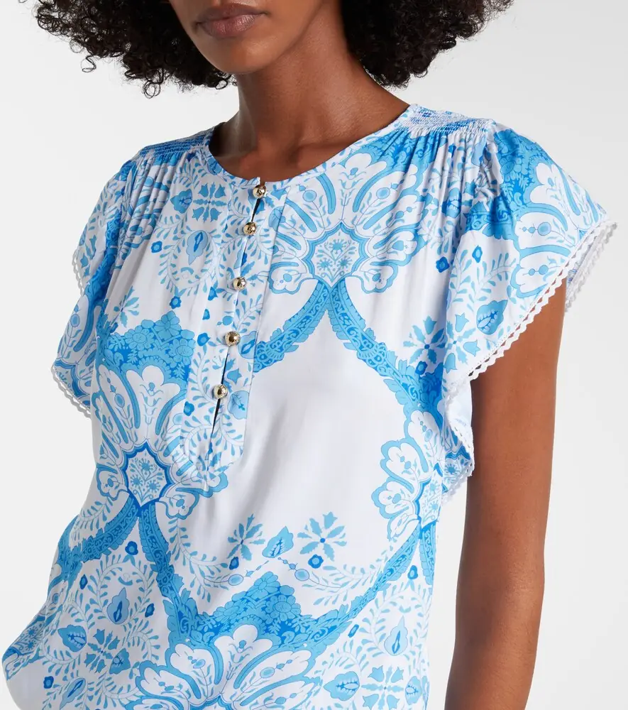 Melissa Odabash Lenni printed tiered minidress | Thumbnail 2 Melissa Odabash Lenni printed tiered minidress | Thumbnail 2