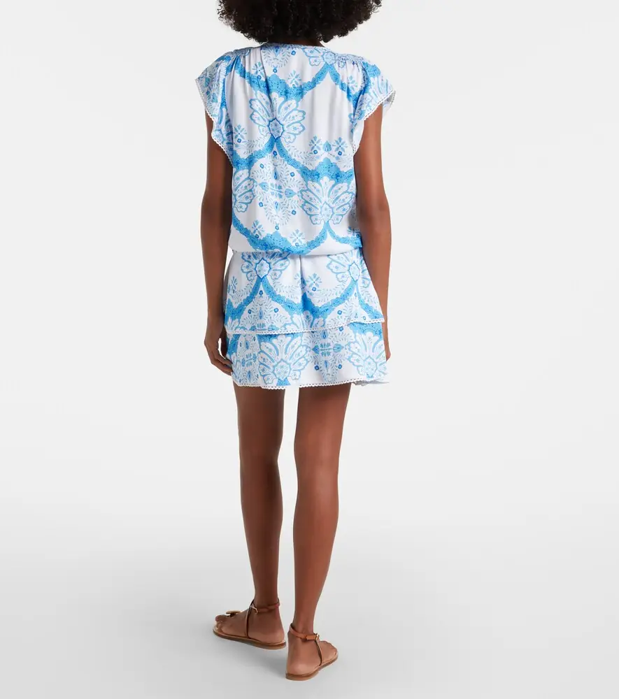 Melissa Odabash Lenni printed tiered minidress | Thumbnail 5 Melissa Odabash Lenni printed tiered minidress | Thumbnail 5
