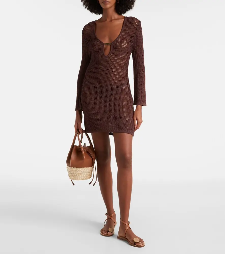 Melissa Odabash Ellis keyhole scalloped minidress | Thumbnail 3