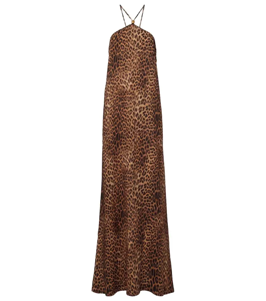 Melissa Odabash Sage leopard-print halterneck maxi dress | Image 1 Melissa Odabash Sage leopard-print halterneck maxi dress | Image 1