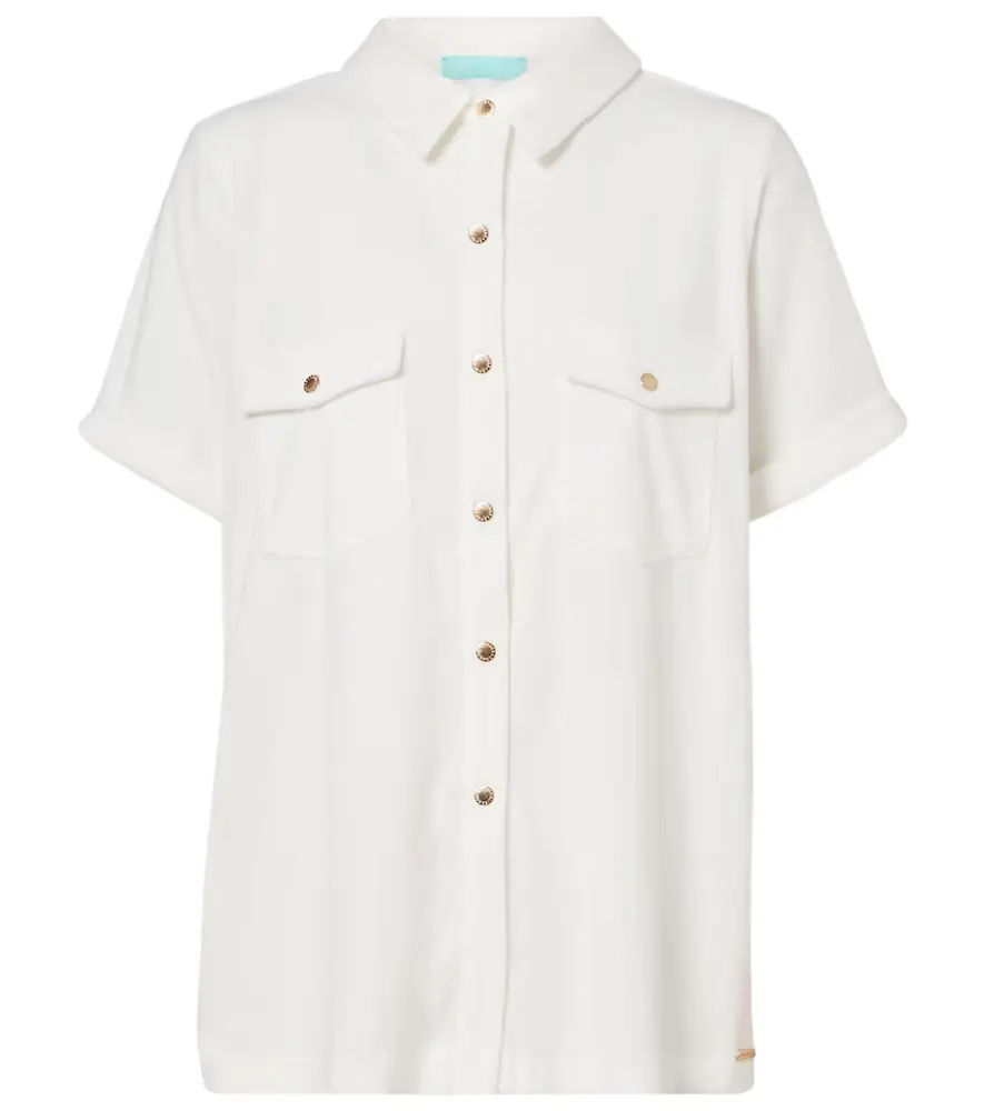 Melissa Odabash Tori cotton-blend shirt