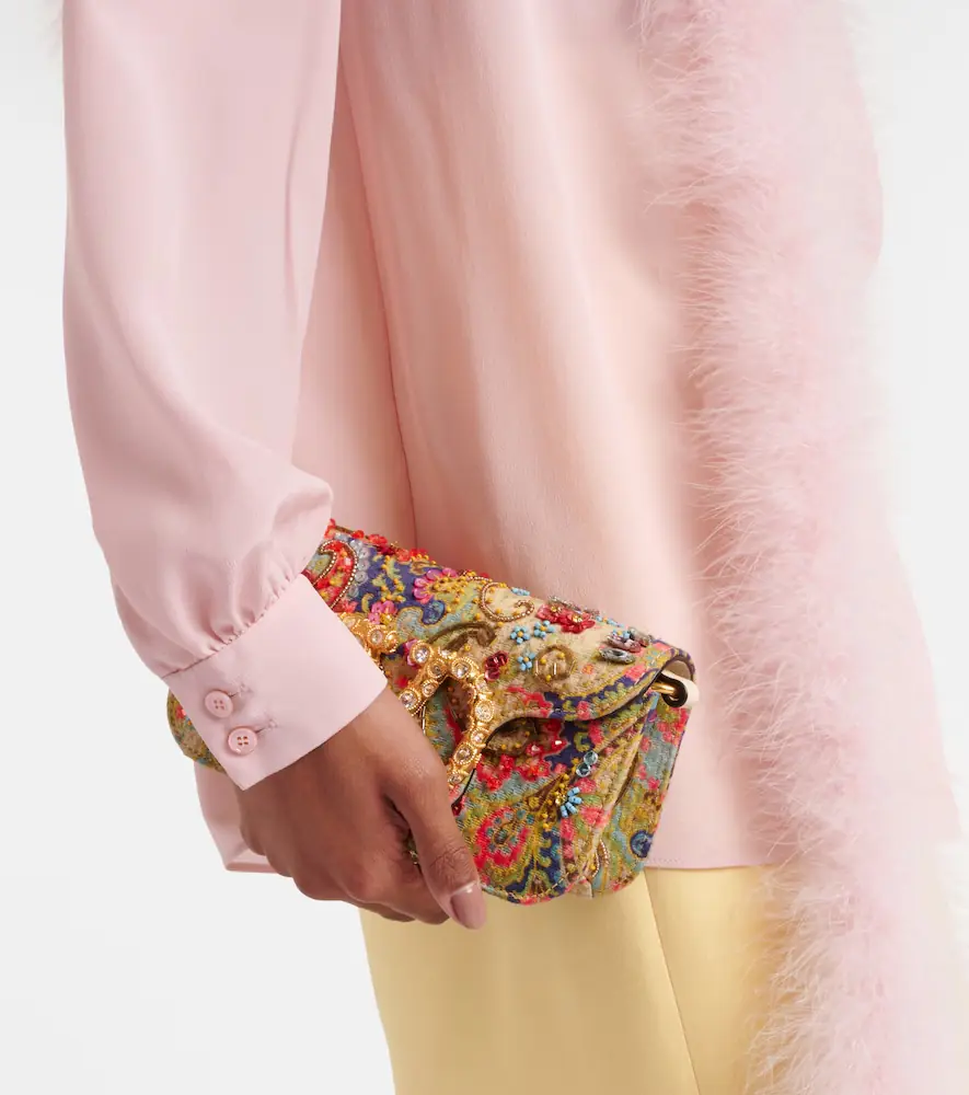 Valentino Garavani Feather-trimmed silk shirt | Thumbnail 3 Valentino Garavani Feather-trimmed silk shirt | Thumbnail 3