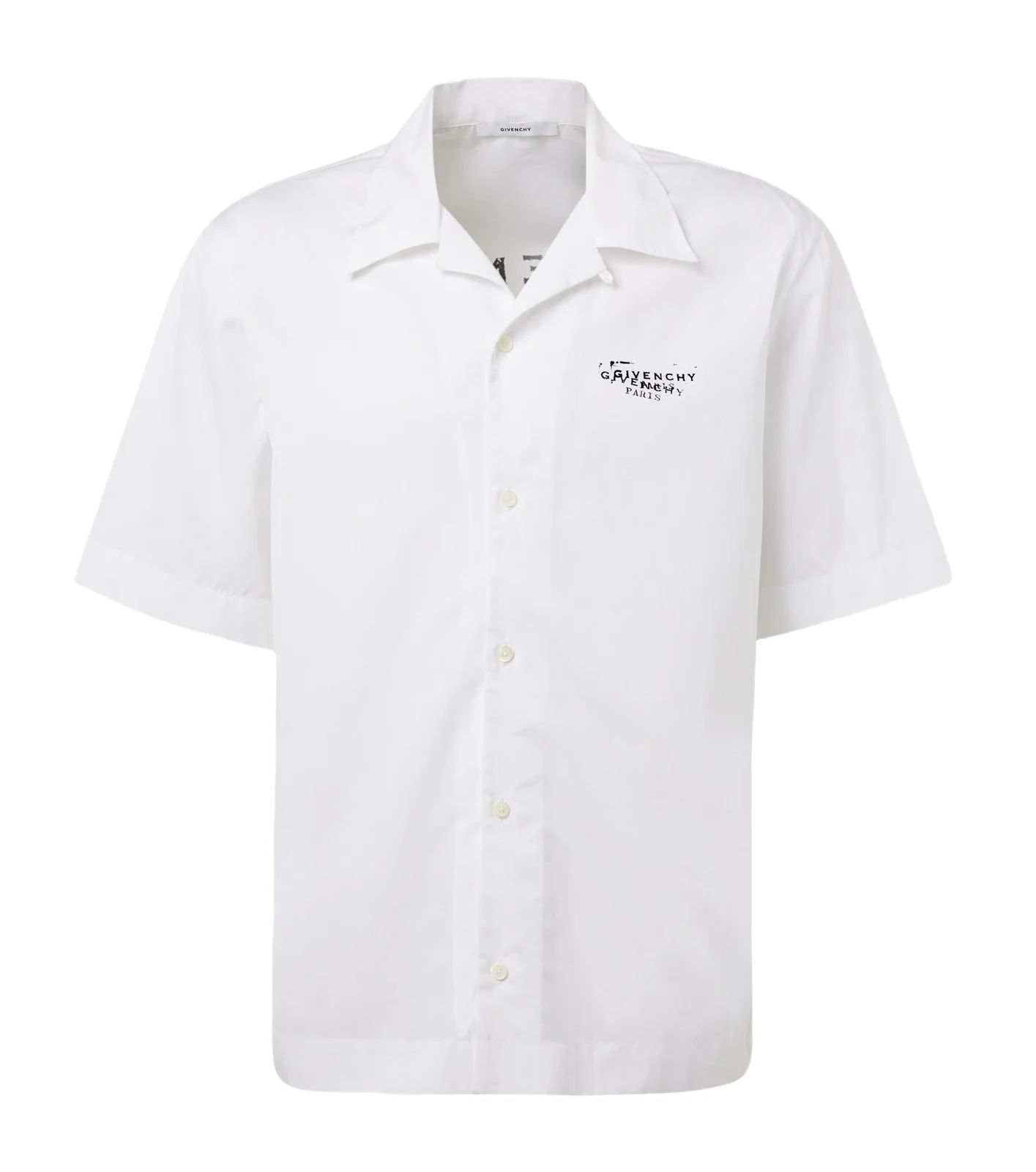 Logo cotton poplin bowling shirt