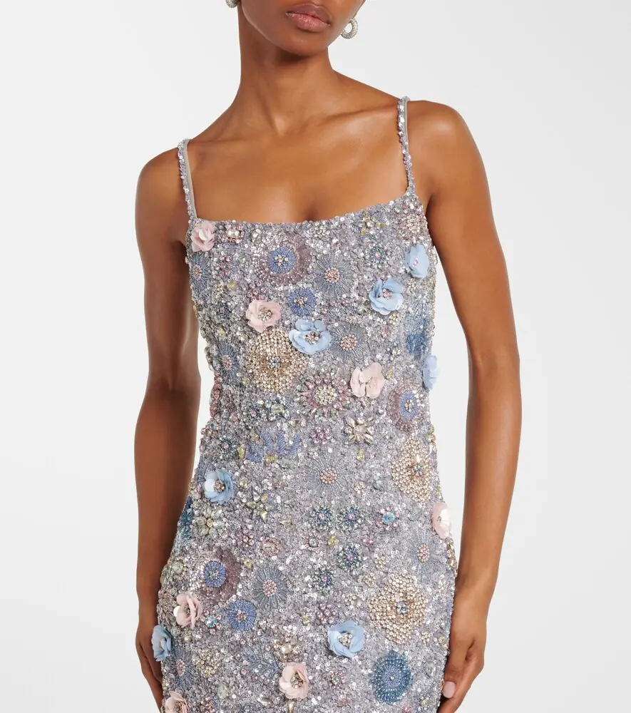 RACHEL GILBERT Embellished floral-appliqué midi dress | Thumbnail 4 RACHEL GILBERT Embellished floral-appliqué midi dress | Thumbnail 4