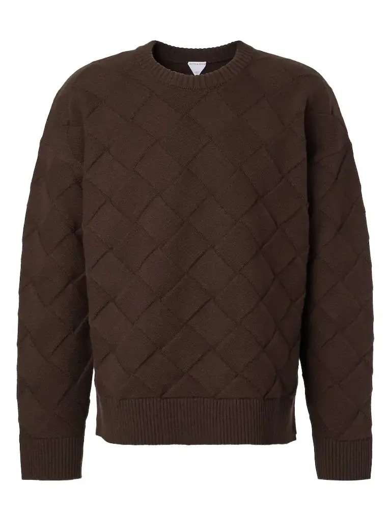 Intrecciato wool-blend sweater