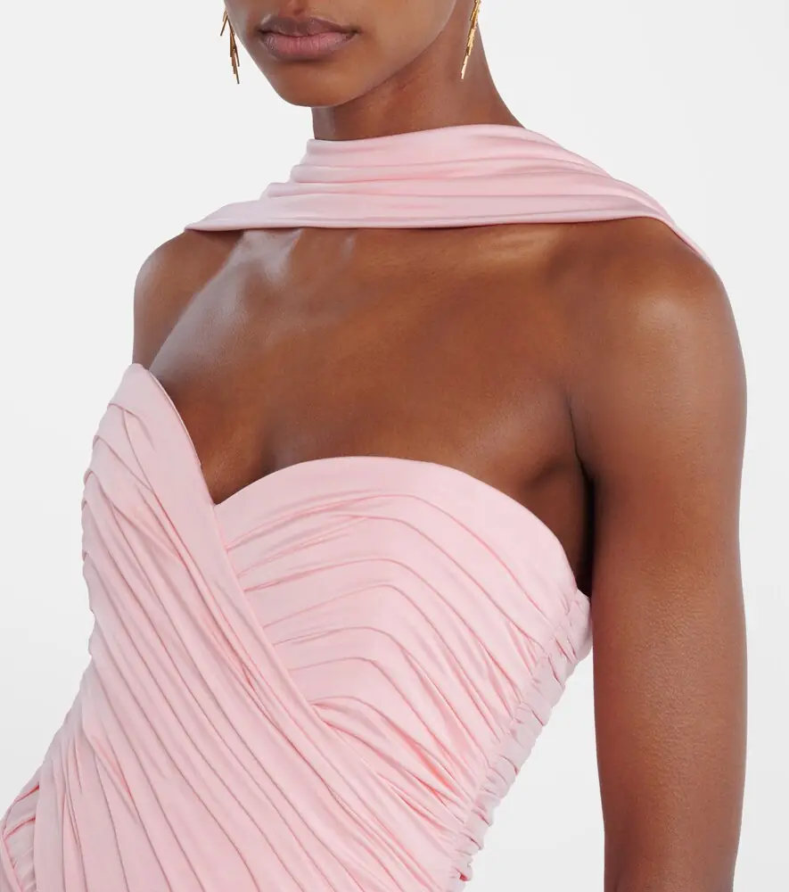 The New Arrivals Ilkyaz Ozel Amanda scarf-detail draped gathered gown | Thumbnail 4