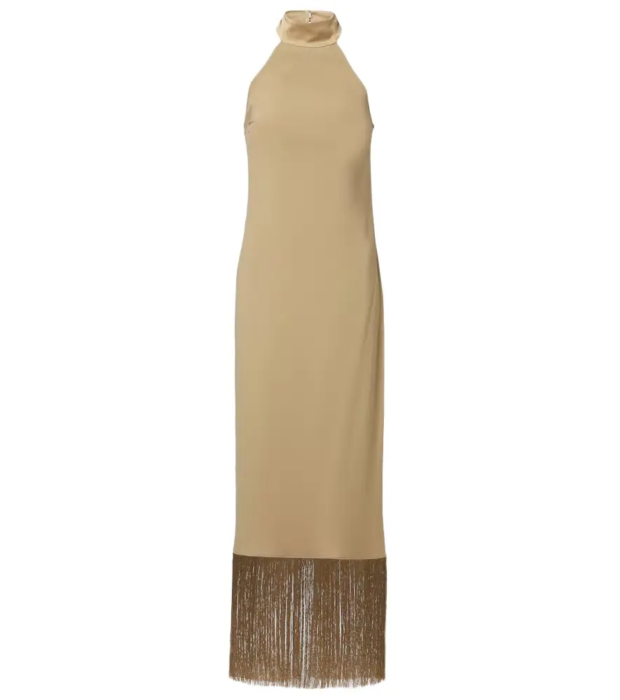 Taller Marmo Berlin fringed crêpe cady gown