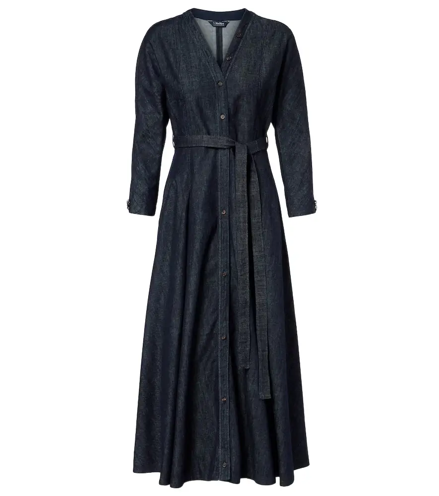 'S Max Mara Ambra denim wrap dress | Image 1 'S Max Mara Ambra denim wrap dress | Image 1