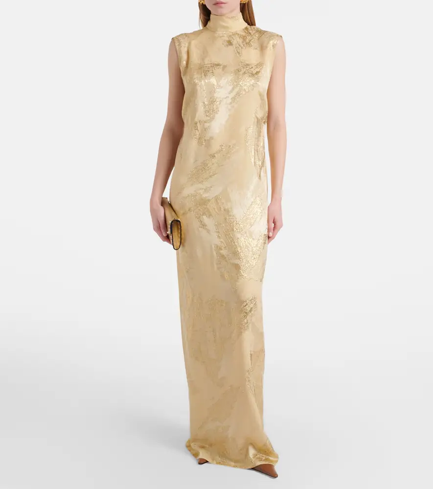 Taller Marmo Gilded Miami fil coupé maxi dress | Thumbnail 2 Taller Marmo Gilded Miami fil coupé maxi dress | Thumbnail 2